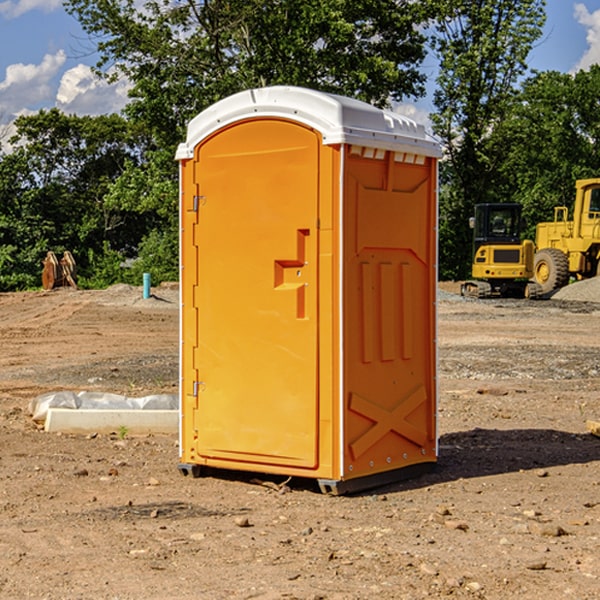 how often are the portable restrooms cleaned and serviced during a rental period in Menard TX